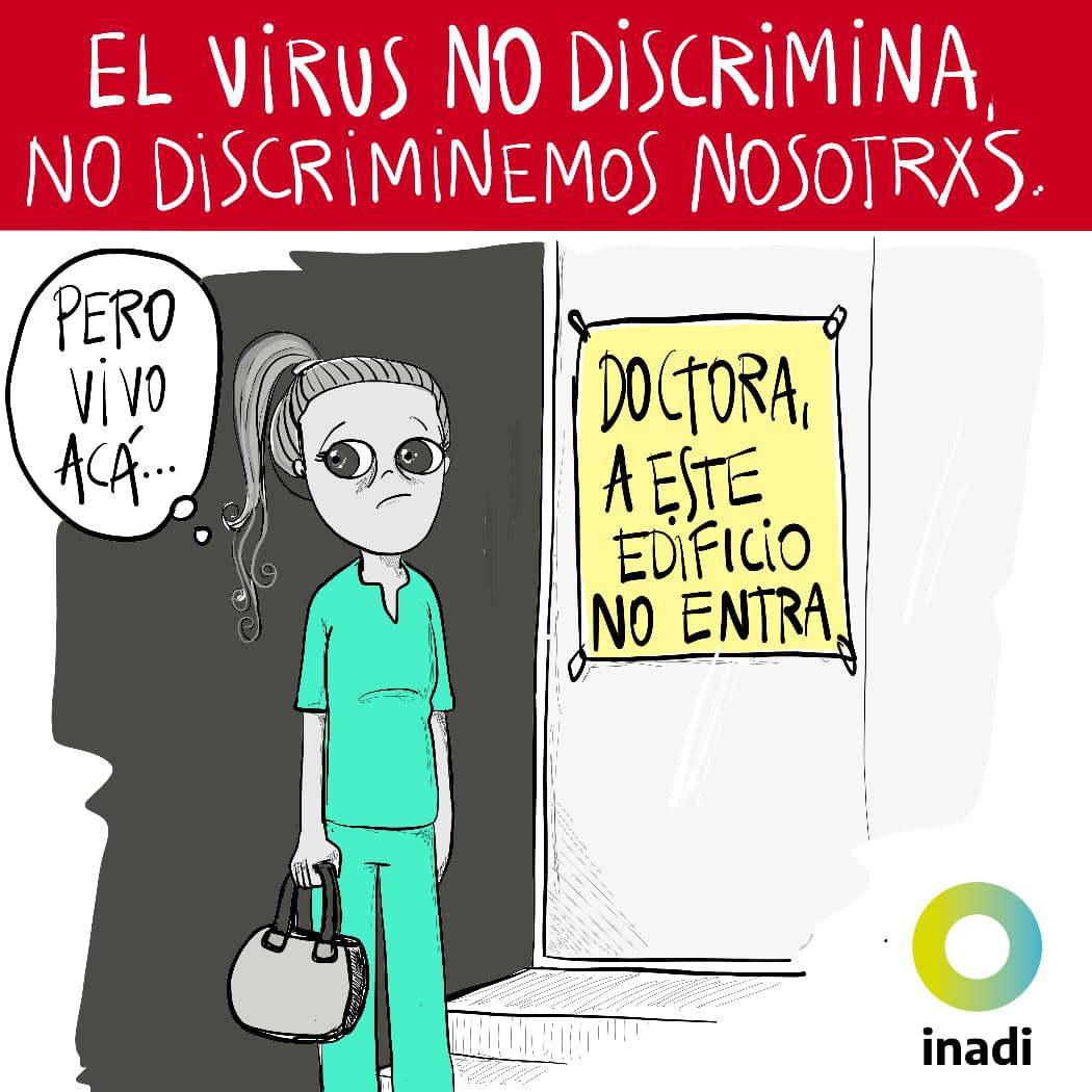 Coronavirus: INADI pide no criminalizar ni estigmatizar a personas contagiadas o sospechosas