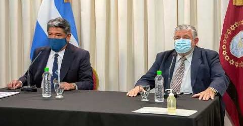 Conferencia de Prensa de Esteban y Humacata apenas asumieron. VIVO