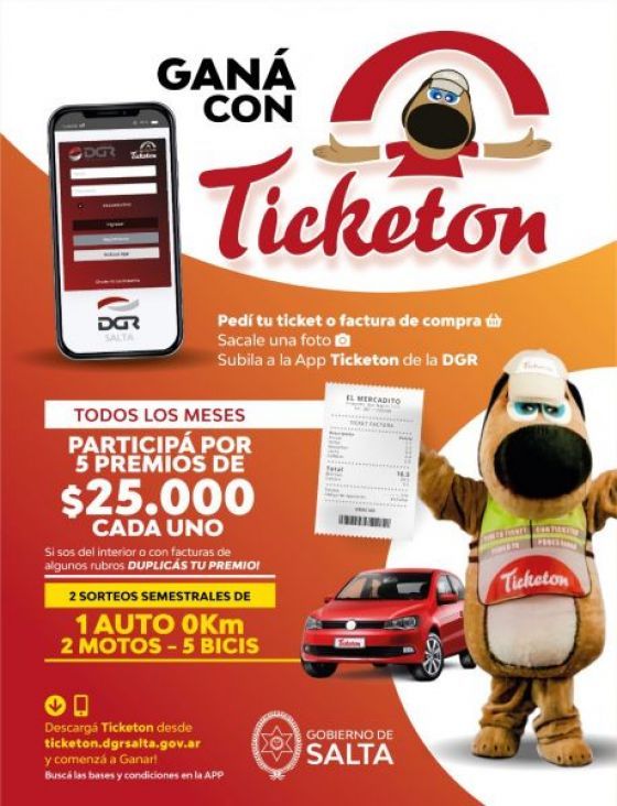 Rentas lanzó el concurso Ticketon para toda la provincia