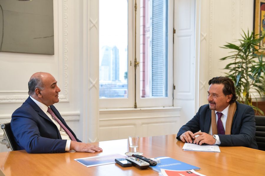 En Casa Rosada, el gobernador Sáenz se reunió con el jefe de Gabinete de Nación. VIDEO