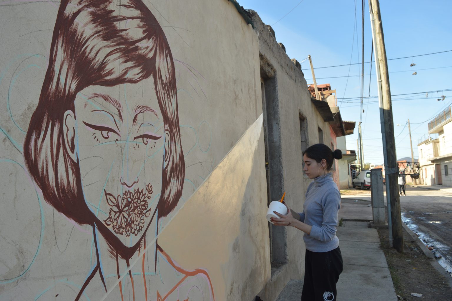 Los vecinos de Villa Asunción se sumaron al Plan de Murales. VIDEO