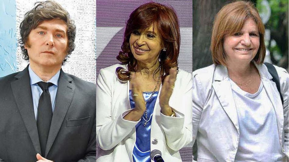 Nueva encuesta: Cristina Kirchner, Javier Milei y Patricia Bullrich arrancan en el podio para la PASO 2023
