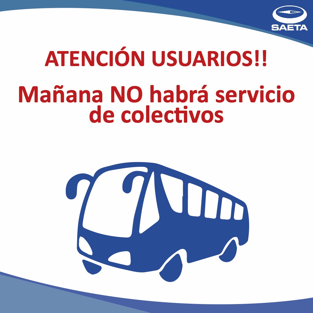 SAETA ratificó que este martes no habrá servicios de colectivos
