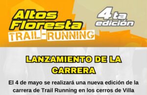 Se llevará a cabo en la ciudad el «Altos Floresta Trail- Running»