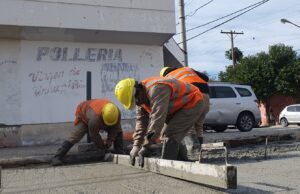 Se realizó hormigonado en Urquiza al 1.000 y en San Juan al 2.000. VIDEO/FOTOS