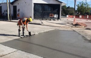 Se realizaron tareas de hormigonado en la zona norte de la ciudad. VIDEO/FOTOS