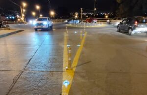 Iluminan las obras de señalización de Av. Juan XXIII y Av. San Martín. VIDEO/FOTOS