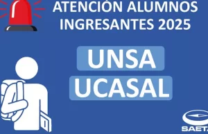 Renovación del PASE LIBRE para estudiantes ingresantes de la UNSA y UCASAL