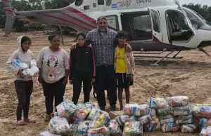 Brindaron asistencia vía aérea a más de 1.000 familias de Rivadavia Banda Norte y Banda Sur. VIDEO/FOTOS