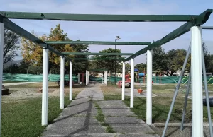 Avanza la renovación integral de la plaza de los Deportes en Tres Cerritos. FOTOS