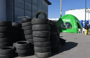 Neumatón: se alcanzaron las 900 toneladas de cubiertas en desuso. VIDEO/FOTOS
