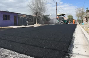 Efectuaron obras de pavimentación en el barrio 20 de Junio. FOTOS
