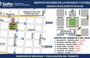 Este sábado habrá dispositivos especiales de tránsito por celebraciones religiosas. FOTOS/CROQUIS