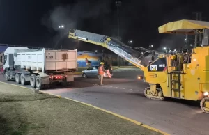 Rotonda de Limache: iniciaron las obras para la repavimentación. VIDEO/FOTOS