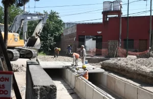 San Martín y Olavarría: la obra pluvial tiene un avance del 80 %. VIDEO/FOTOS