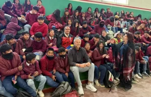 Milinkovic se reunió con estudiantes de San Antonio de los Cobres para promover el deporte. FOTOS