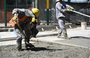 Obra Pluvial: colocaron el nuevo hormigón en Olavarría y San Martín. VIDEO/FOTOS