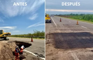 Finalizaron los trabajos de emergencia en la Ruta Nacional 16
