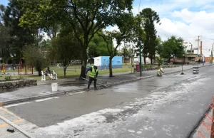 Completaron el hormigonado en las dársenas de la avenida Entre Ríos. VIDEO/FOTOS