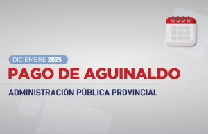 Este martes 16 cobra el medio aguinaldo la administración pública