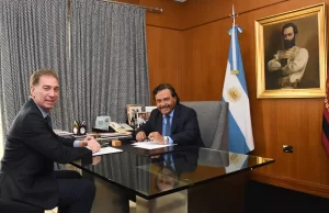 Sáenz planteó a Santilli la agenda de prioridades para Salta y requirió más previsibilidad en los fondos de obras federales. VIDEO/FOTOS
