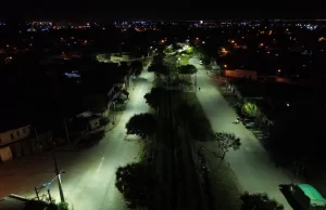 Seguridad urbana: en villa San Antonio se instalaron luces LED. FOTOS