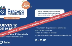 «Mercado en tu Barrio”: se suspende la edición prevista para este jueves por pronóstico de lluvias. FOTOS