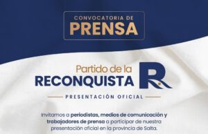 Este jueves se presenta el «Partido de la Reconquista» en Salta