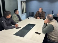 Camacho coordina una agenda de gestión transversal con los intendentes de la región Los Altos. FOTOS