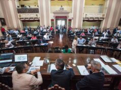 Sesión de la Cámara de Diputados de la provincia