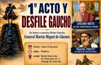 Desfile en homenaje al Gral. Güemes en Barrio Santa Ana