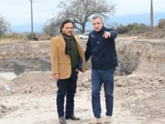 Comenzó la construcción del canal pluvial de la Autopista del Valle de Lerma: Sáenz supervisó las obras. VIDEO/FOTOS
