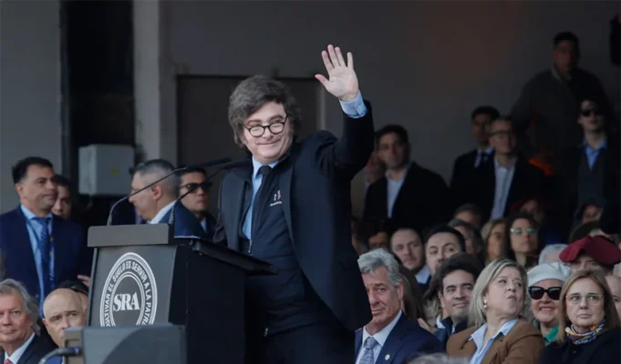 Milei en la Rural: «la energía y la minería financiarán la quita de las retenciones»