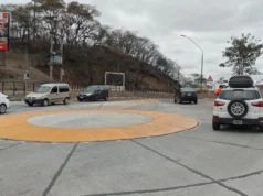 El municipio destacó el diseño técnico de la nueva rotonda de acceso al cerro San Bernardo. VIDEO/FOTOS