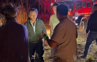 El gobernador Sáenz supervisó el operativo de emergencia por incendios entre Campo Quijano y Rosario de Lerma, FOTOS