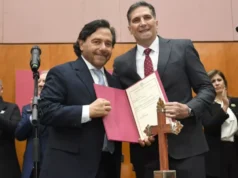 El gobernador Sáenz tomó juramento al nuevo ministro de Seguridad, Nicolás Avellaneda