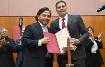 El gobernador Sáenz tomó juramento al nuevo ministro de Seguridad, Nicolás Avellaneda