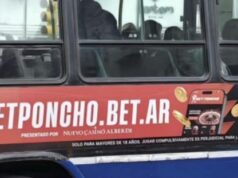SAETA retiró de colectivos publicidad de juegos de azar