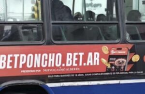 SAETA retiró de colectivos publicidad de juegos de azar