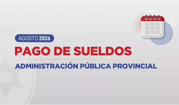 Agosto: la Provincia pagará los sueldos entre el 31 de agosto y el 3 de septiembre