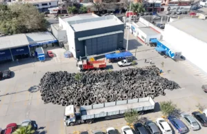 El Neumatón de la ciudad ya superó las dos mil toneladas. FOTOS