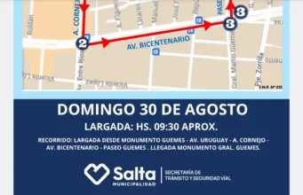 El municipio prepara un operativo de tránsito por la 36° Maratón de HIRPACE. CROQUIS/FOTOS