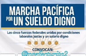 Fuerzas de seguridad marchan este lunes por reclamo salarial