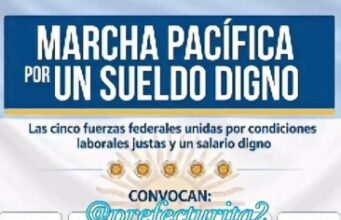 Fuerzas de seguridad marchan este lunes por reclamo salarial