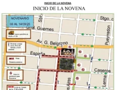 Milagro 2026: Tránsito implementa un operativo especial por el inicio de la novena. MAPA/FOTOS