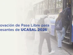 Ingresantes 2026 de UCASAL deben renovar el beneficio de Pase Libre